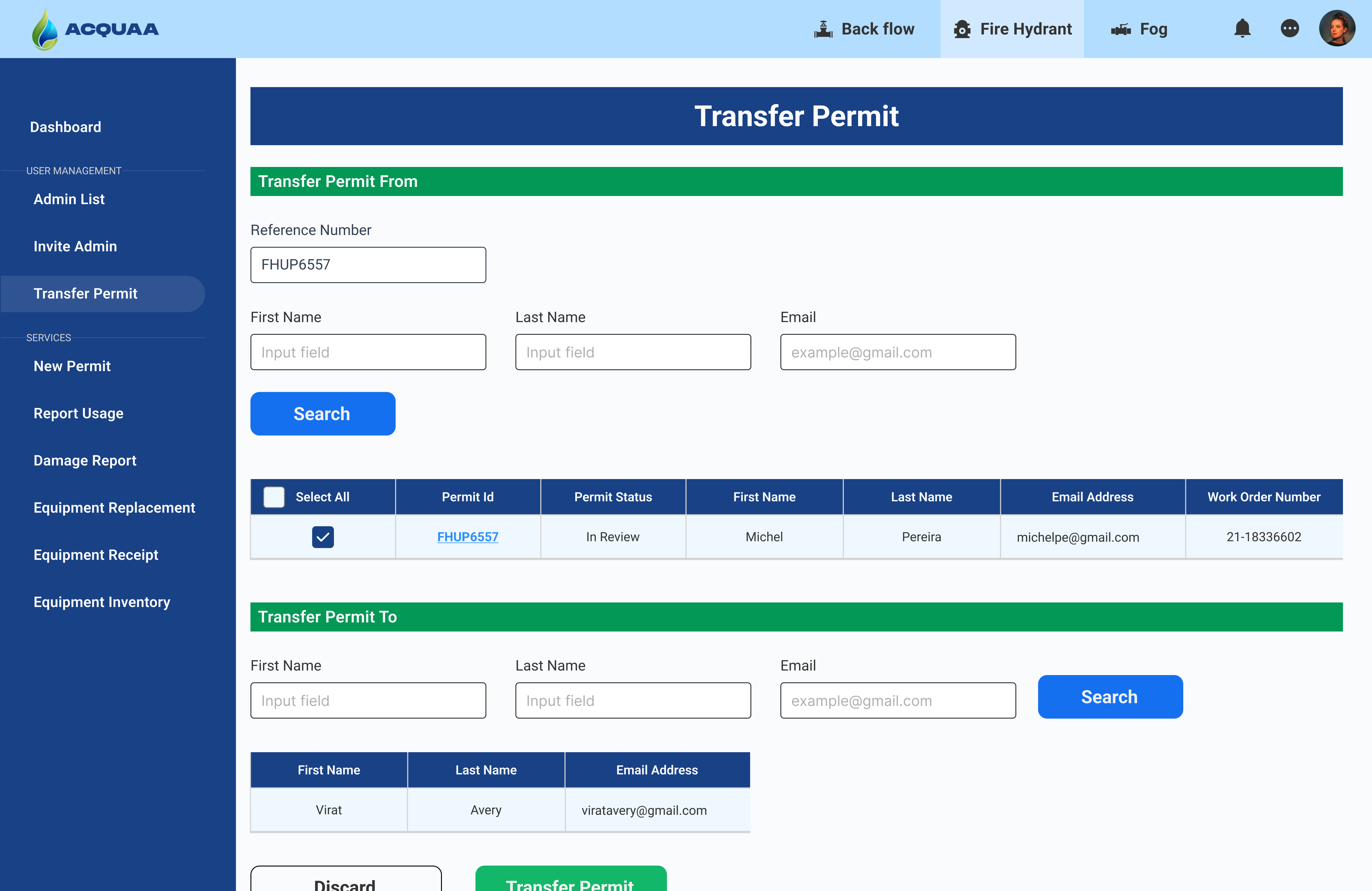Transfer Permit