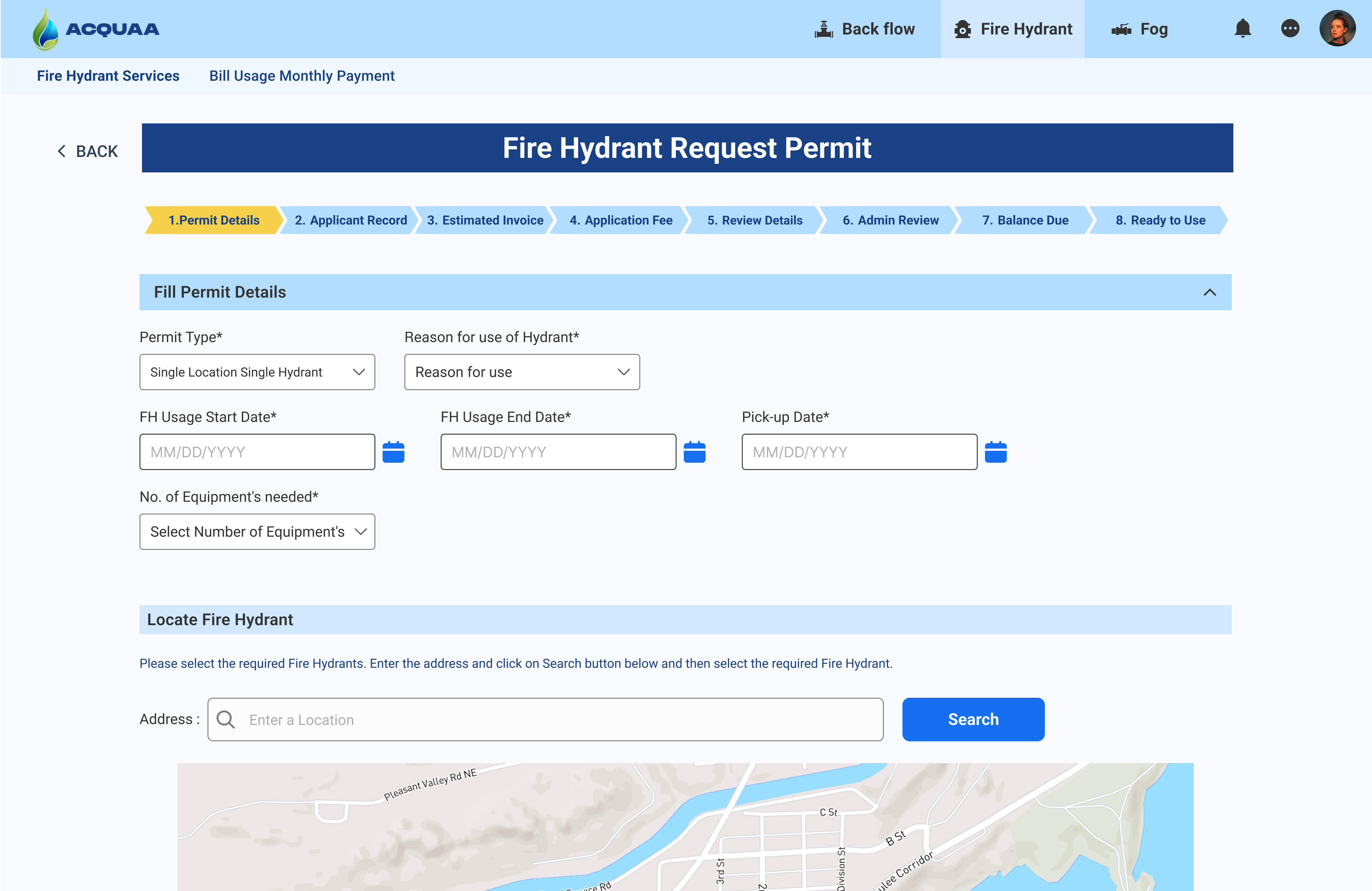Fire Hydrant Request Permit